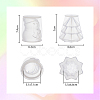 SUPERFINDINGS 2Pcs 2 Style Christmas Candle Silicone Statue Molds CAND-FH0001-03-2