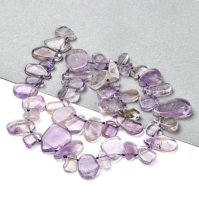 Natural Amethyst Beads Strands G-M408-E01-1