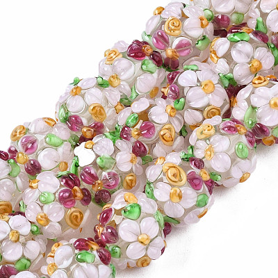 Handmade Lampwork Beads Strands LAMP-N021-015A-09-1