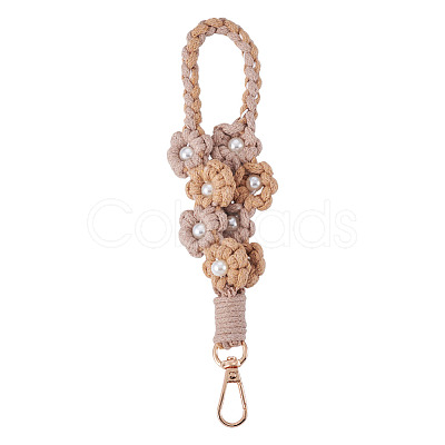 Hand-woven Flower Pendant Decorations KEYC-TAC0009-02KCG-05-1