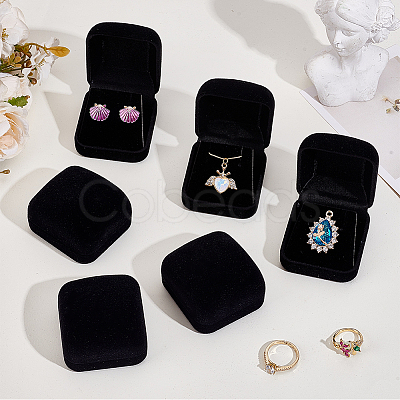Flocking Jewelry Pendant Storage Boxes CON-WH0089-181A-1