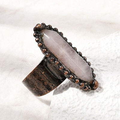 Natural Gemstone Cuff Open Rings GG-CBAB410-01-1