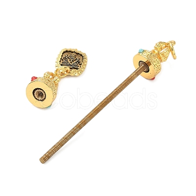 Brass Screw Peg Bails KK-NH0008-03AG-1