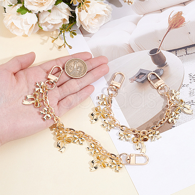 2Pcs Alloy Chains Bag Extender Chains HJEW-BBC0001-44-1