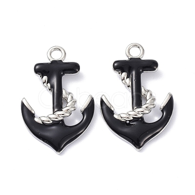 Eco-Friendly Brass Enamel Pendants STAS-C031-01P-1