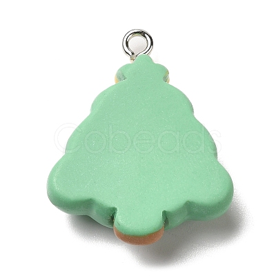 Christmas Opaque Resin Pendants CRES-D016-01G-1