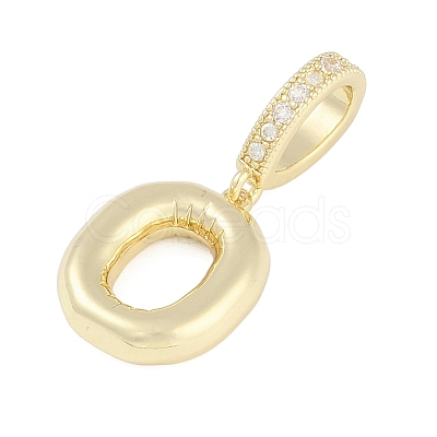 Brass Micro Pave Clear Cubic Zirconia Pendants KK-M289-01O-G-1
