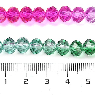 Transparent Painted Glass Beads Strands X1-DGLA-A034-T8mm-A03-1