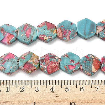 Dyed Synthetic Imperial Jasper Beads Strands G-D337-14mm-A03-1