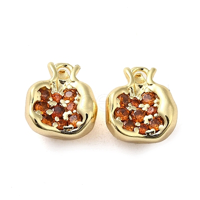 Brass Micro Pave Cubic Zirconia Pendants X-KK-H455-16G-1