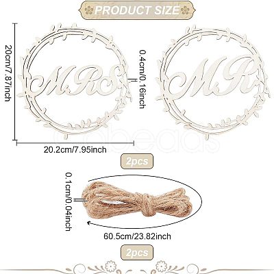 Wooden Big Pendants DIY-WH0016-45-1
