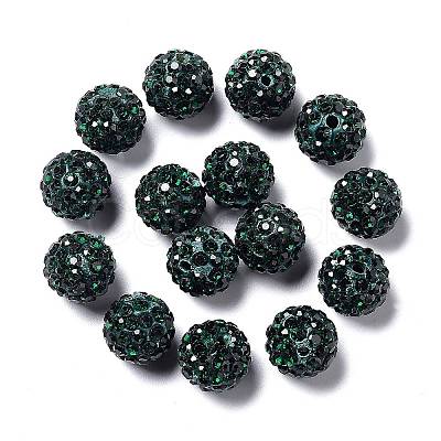 Pave Disco Ball Beads X1-RB-A130-10mm-19-1