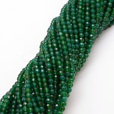 Natural Green Onyx Agate Bead Strands X-G-G882-4mm-A01-1