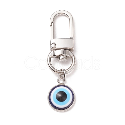 Resin Evil Eye Pendant Decorations HJEW-JM00725-01-1
