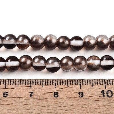 Baking Paint Transparent Glass Beads Strands DGLA-N011-6mm-09-1
