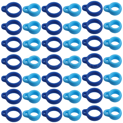 60Pcs 2 Style Silicone Pendant SIL-GF0001-42E-1
