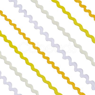 4 Strands 4 Colors Polyester Wave Bending Fringe Trim OCOR-GF0002-43A-1