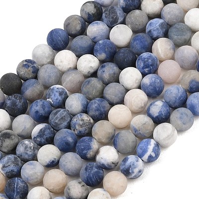 Natural Sodalite Beads Strands G-D691-8mm-1
