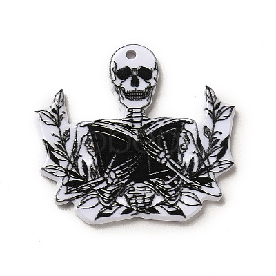Halloween Printed Acrylic Pendants MACR-K330-21D-1