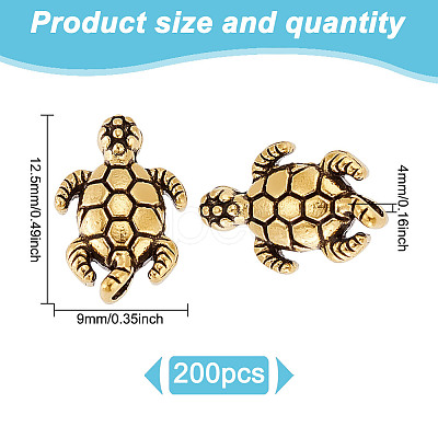 200Pcs Tibetan Style Alloy Beads TIBEB-GO0001-10-1
