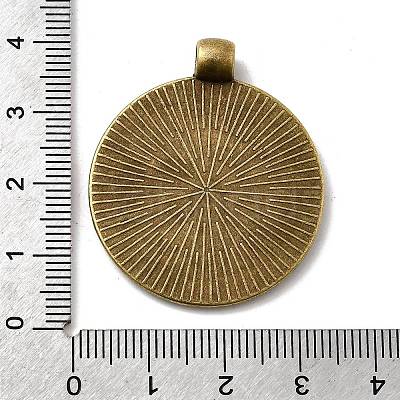 Vintage Tibetan Style Alloy Pendant Cabochon Bezel Settings TIBEP-M018-102AB-NF-1