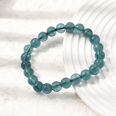 8MM Natural Blue Fluorite Round Beaded Stretch Bracelets for Women GG-CBA3F02-10-1