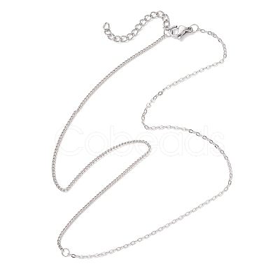 1.5MM Brass Cable Chain Curb Chain Necklaces for Women NJEW-JN05555-01-1