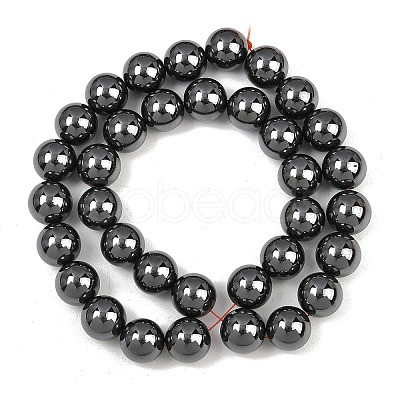 Synthetic Non-magnetic Hematite Beads Strands GG-CBAB93D-B01-12mm-1