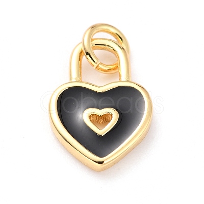 Brass Enamel Pendants KK-M218-11D-RS-1