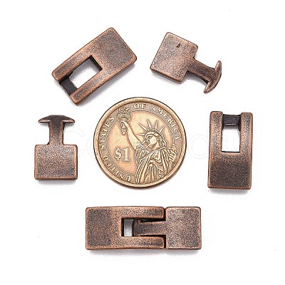 Tibetan Style Snap Lock Clasps LS-TIBE-LF11313Y-R-LF-1