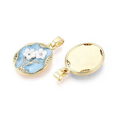 Brass Micro Pave Cubic Zirconia Pendants KK-N277-09A-G-1
