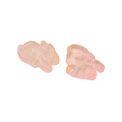 Two Tone Transparent Spray Painted Glass Beads GLAA-Q092-03-C08-1
