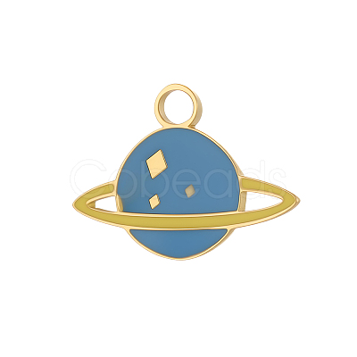 304 Stainless Steel Enamel Pendants STAS-OY013-68G-1