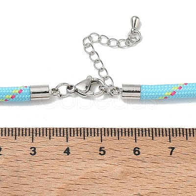 Ployester Core-Wrapped Round Cord Necklace Making KK-CBACFA2-03P-19-1
