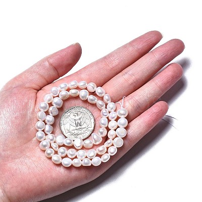 Natural Cultured Freshwater Pearl Beads Strands PEAR-N014-07C-1