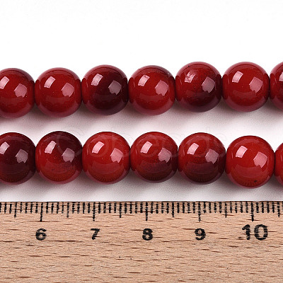 Baking Paint Glass Beads Strands DGLA-N012-10mm-10-1
