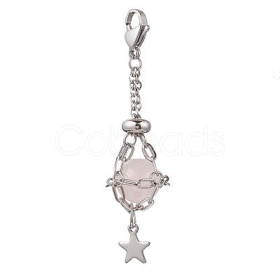 3Pcs 304 Stainless Steel Macrame Pouch Empty Stone Holder Pendant Decorations HJEW-JM04380-02-1