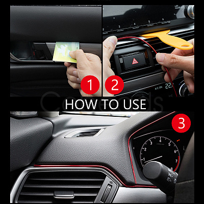 Car Interior Moulding Trim AJEW-GF0001-57E-1