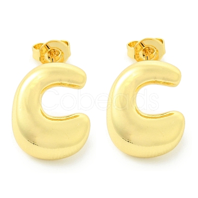 Rack Plating Brass Earrings EJEW-S222-01G-C-1