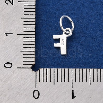925 Sterling Silver Letter Charms STER-C012-01S-F-1