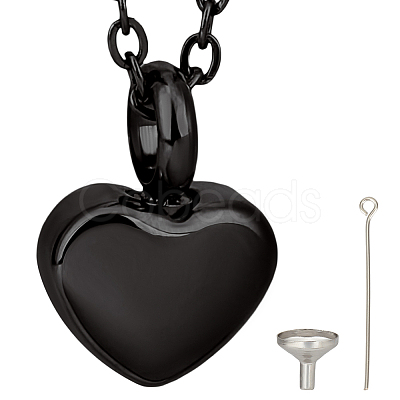 Stainless Steel Urn Ashes Necklace NJEW-CN0001-03B-1