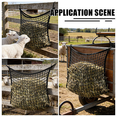 Polyester Feed Hay Mesh Bags ABAG-WH0048-98A-1