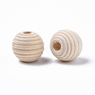 Unfinished Natural Wood Beads X-WOOD-R266-05-1