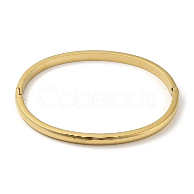 304 Stainless Steel Smooth Hinged Bangles BJEW-Q772-01G-1