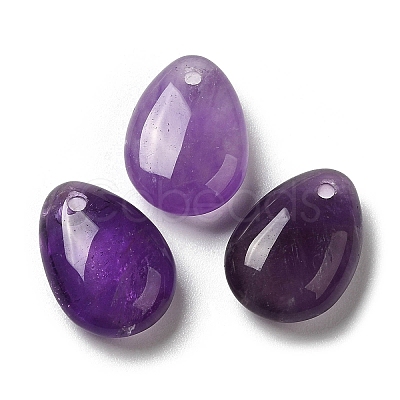 Natural Mixed Gemstone Teardrop Charms G-M410-01-1