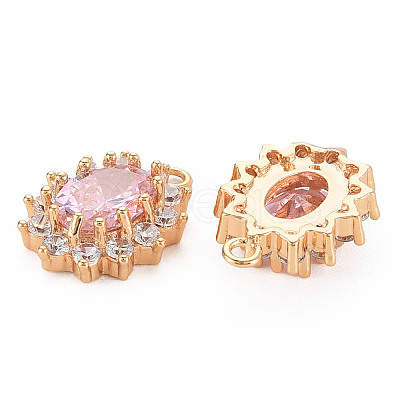 Brass Micro Pave Cubic Zirconia Charms KK-N232-300B-1