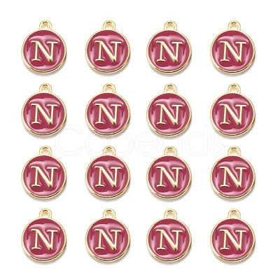 Golden Plated Alloy Enamel Charms ENAM-S118-08N-1