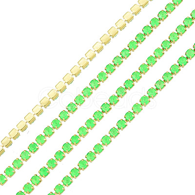 Brass Rhinestone Strass Chains CHC-N017-003B-B01-1