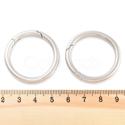 Non-Tarnish 316 Stainless Steel Spring Gate Rings STAS-M296-01P-I-1