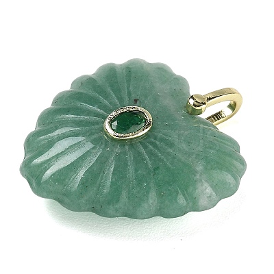 Natural Green Aventurine Carved Pendants G-C276-01G-18-1